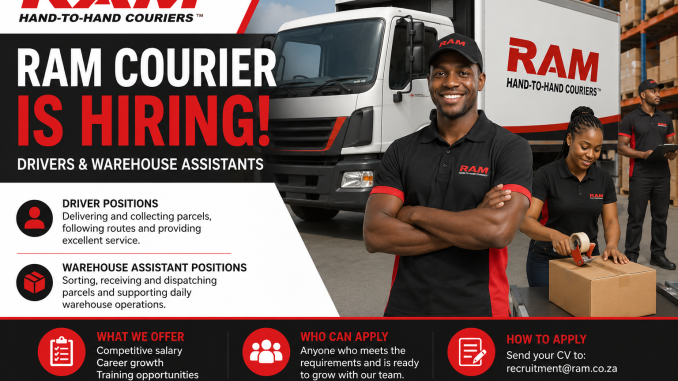 RAM COURIER DRIVERS & WAREHOUSE ASSISTANTS – HOW TO APPLY
